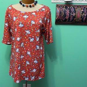LuLaRoe Disney Alice in Wonderland Perfect T 2X